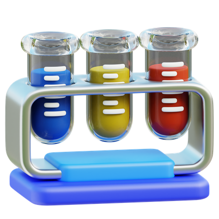 Test Tubes Stand  3D Icon