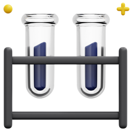 Test Tubes Stand 3D Icon