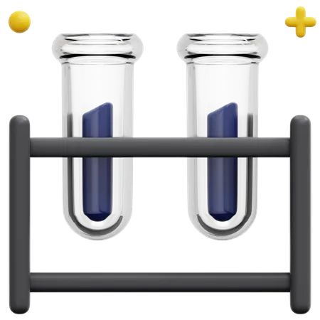 Test Tubes Stand 3D Icon