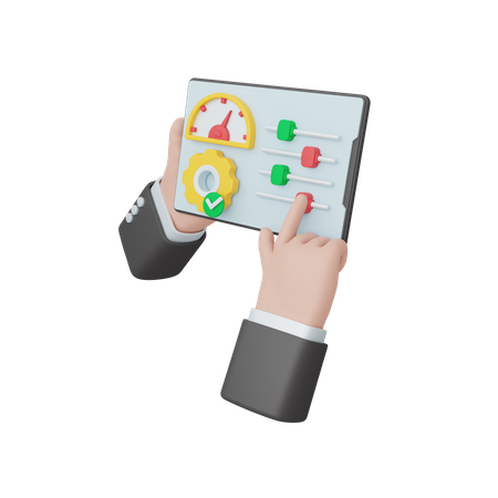 Teste de desempenho web  3D Icon
