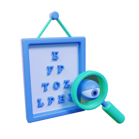 Teste ocular  3D Icon