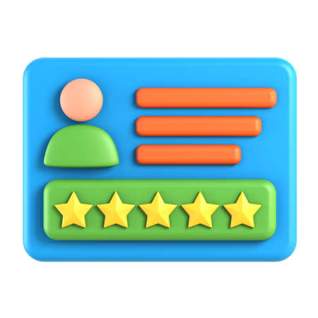 Testimonial Card  3D Icon
