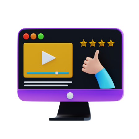 Testimonial Video  3D Icon