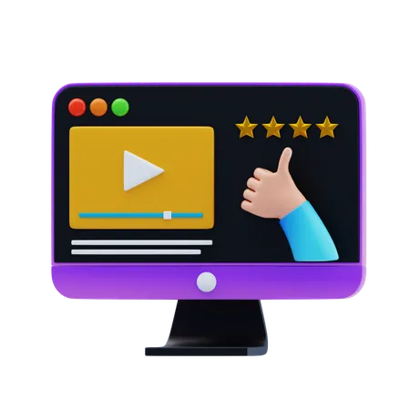 Testimonial Video  3D Icon