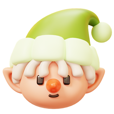 Tête d'elfe de Noël  3D Icon