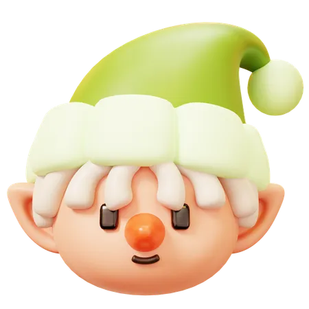 Tête d'elfe de Noël  3D Icon