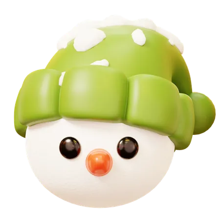 Tête de bonhomme de neige  3D Icon