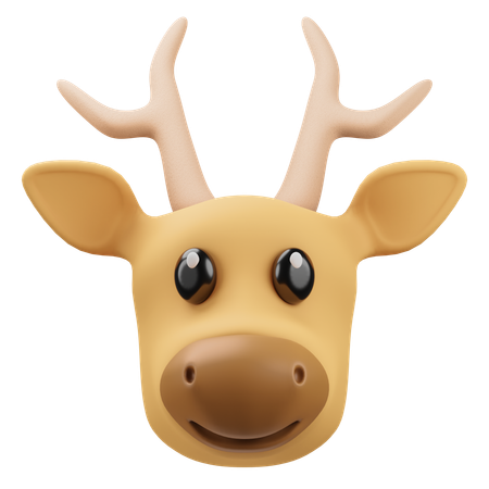 Emoji tête de cerf  3D Icon