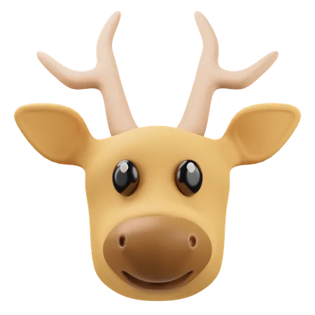 Emoji tête de cerf  3D Icon