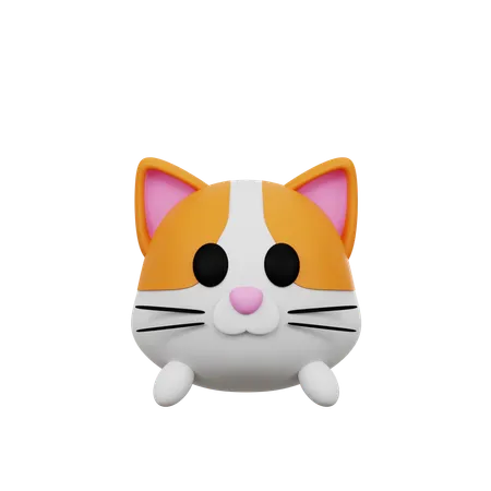 Jolie tête de chat  3D Icon