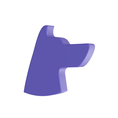 Tête de chien  3D Icon