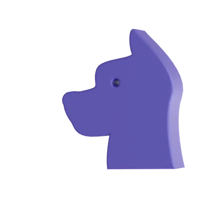 Tête de chien  3D Icon