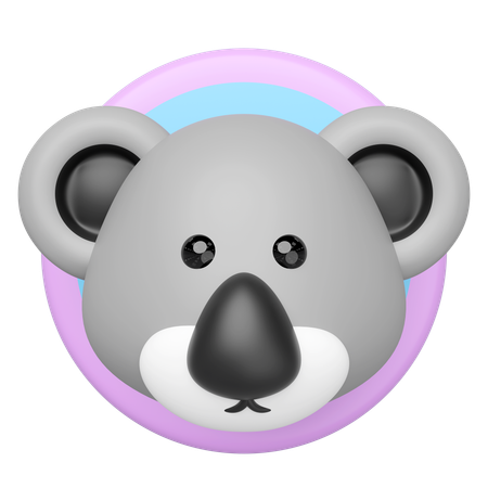Tête de koala  3D Icon