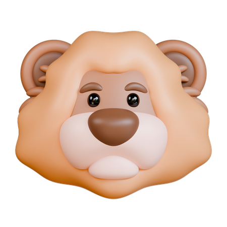 Tête de lion  3D Icon