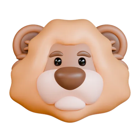 Tête de lion  3D Icon