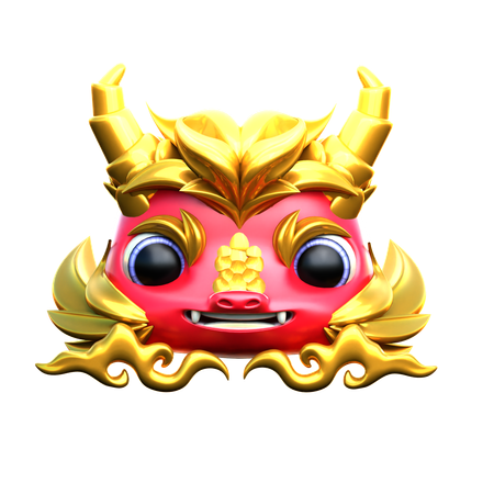 Tête de lion chinois  3D Icon