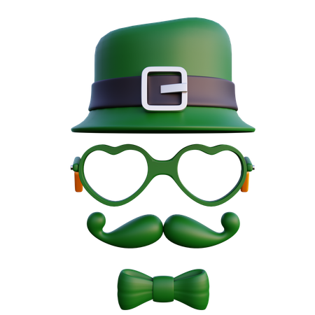 Tête de lutin avec chapeau  3D Icon