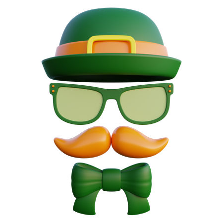 Tête de lutin avec chapeau  3D Icon