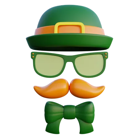 Tête de lutin avec chapeau  3D Icon