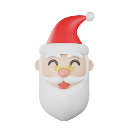 Tête de père Noël  3D Icon