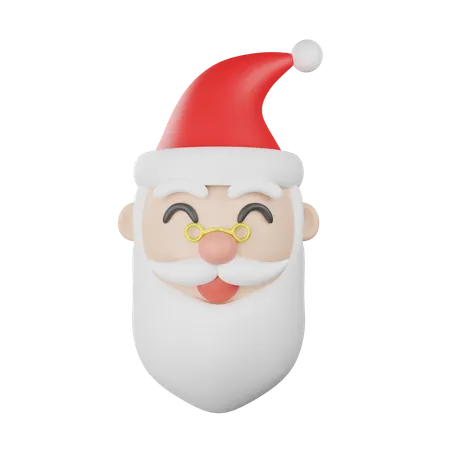 Tête de père Noël  3D Icon