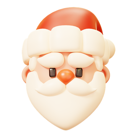 Tête de père Noël  3D Icon