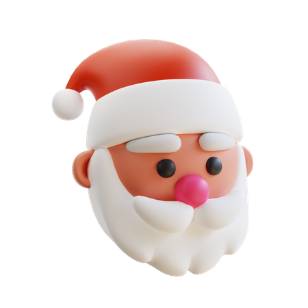 Tête de père Noël  3D Icon