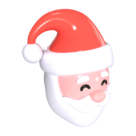 Tête de père Noël  3D Icon