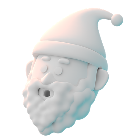 Tête de père Noël  3D Icon