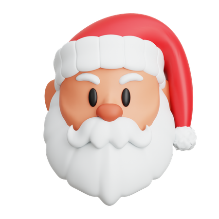 Tête de père Noël  3D Icon