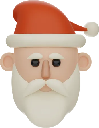 Tête de père Noël  3D Illustration