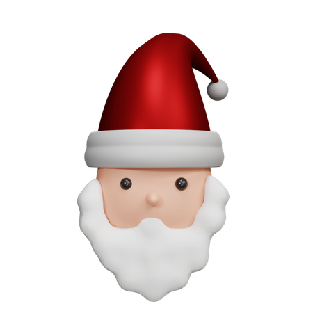 Tête de père Noël  3D Icon