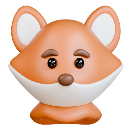 Tête de renard  3D Icon