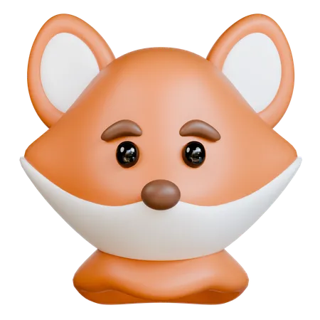 Tête de renard  3D Icon