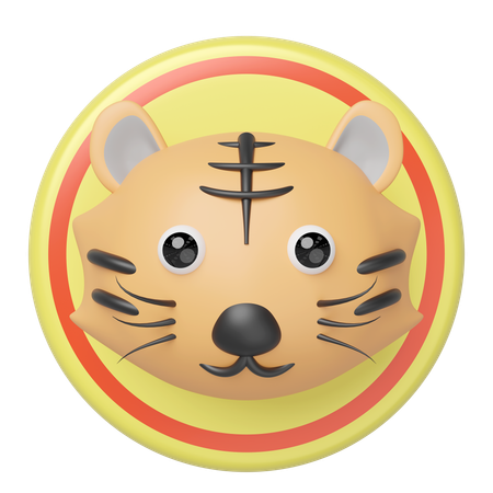Tête de tigre  3D Icon