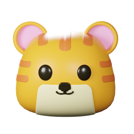 Tête de tigre  3D Icon