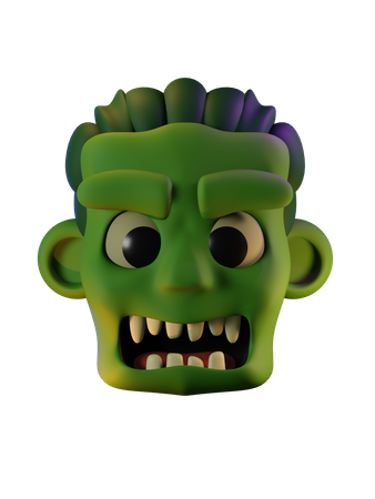 Tête de zombie  3D Icon