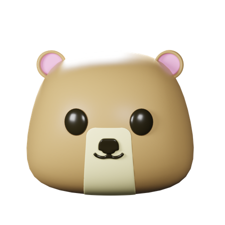 Tête d'ours  3D Icon