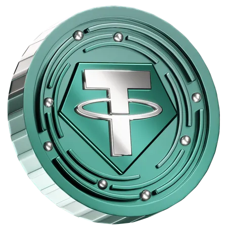 Tether 3 D Coin 3 D Crypto Coin 3D Icon