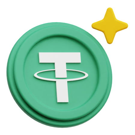 Tether Coin  3D Icon