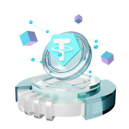 Tether Coin  3D Icon