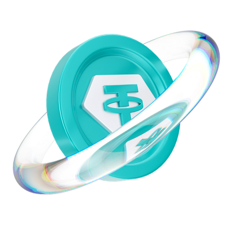 Tether coin  3D Icon