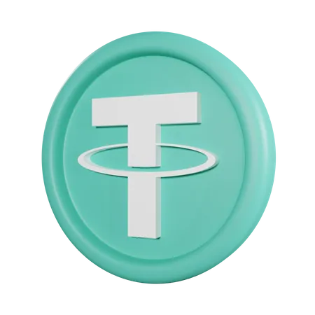 Tether Coin 3D Icon