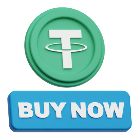 Tether Coin buy now  3D Icon