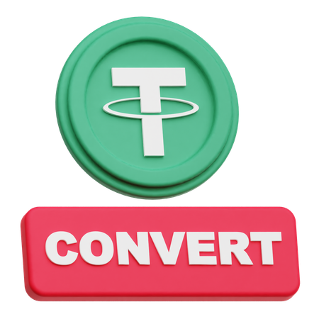 Tether Coin convert  3D Icon