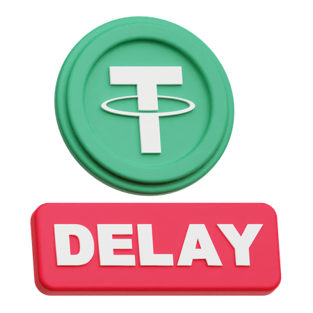 Tether Coin delay  3D Icon