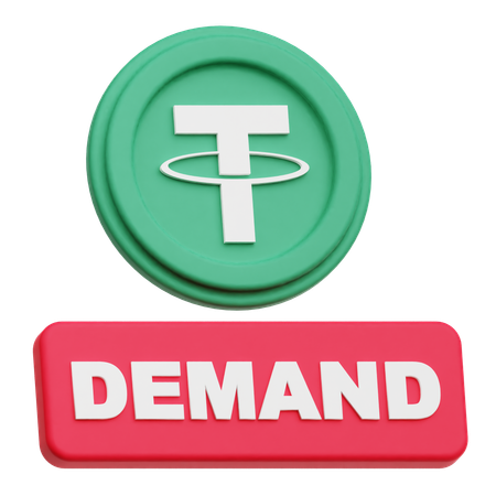 Tether Coin demand  3D Icon
