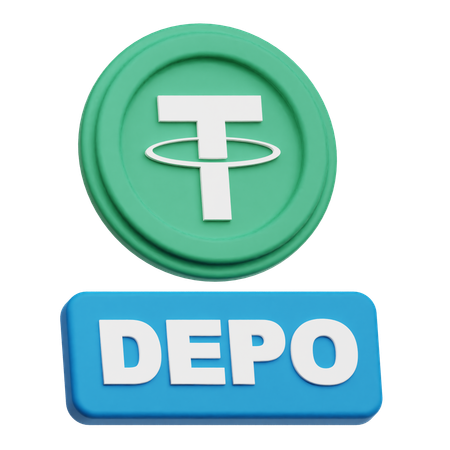 Tether Coin depo  3D Icon