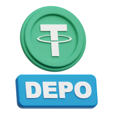Tether Coin depo  3D Icon