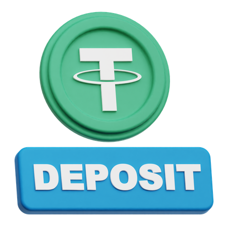 Tether Coin deposit  3D Icon
